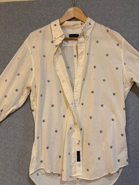 Rag and Bone Fit 2 Cream “Daggers”Button-up Shirt